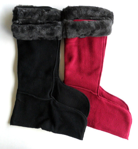 Womens fleece wellie socks - womens,
