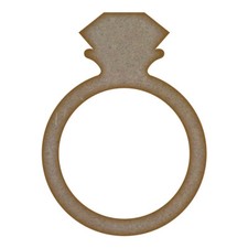Diamond Ring MDF Laser Cut