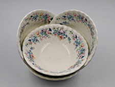 4 Wedgewood Angela Fluted Bone China Bowls 6"