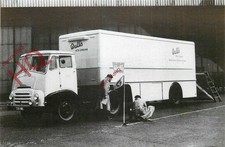 Picture Postcard~ MORRIS CAB WITH REFRIGERATED TRAILER, WALLS ICE CREAM