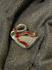 Swarovski Swan Brooch