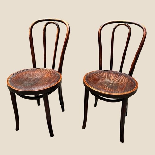 Pair antique polish bentwood - antique,