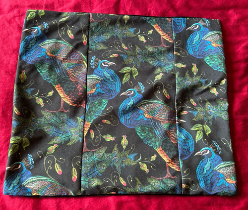 Black velvet peacock patchwork - velvet,