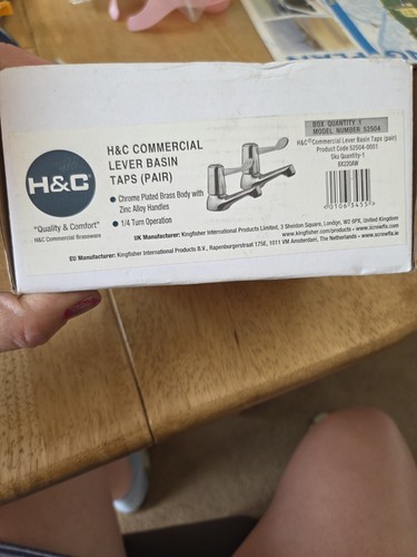 Commercial lever basin - h&c,