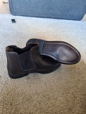 Clifford James mens brown leather chelsea boots (unworn) size 9