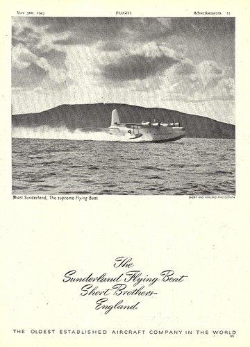 1943 advert short sunderland - advert:,