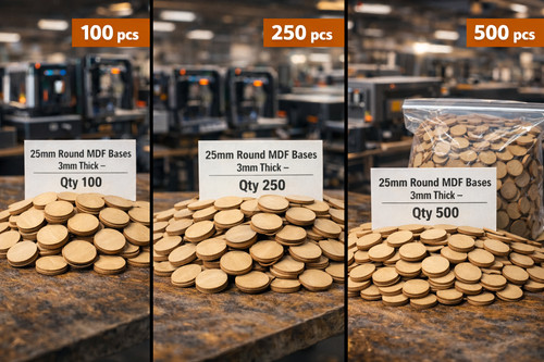 25mm round premium mdf - 25mm, bases