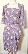Ladies 1940s Floral Dress Rockabilly Rock n Roll 40s re-enactment Hawaiian