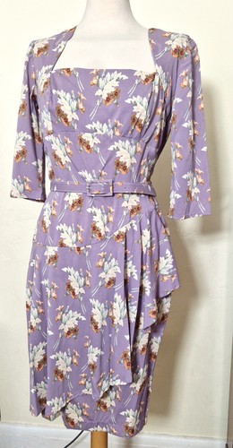 Ladies 1940s floral dress - 1940s,