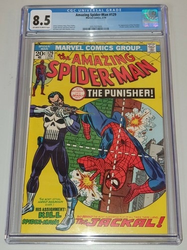 Amazing spiderman 129 cgc 5 - amazing, 8.5