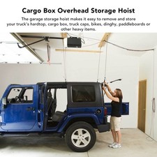 Overhead Garage Storage Hoist For 7803. 45-145lbs 10 Ft Cargo Box Ceiling