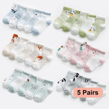 5Pairs Infant Baby Cotton Mesh