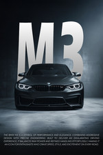 BMW M3 Black 24x36 Poster –