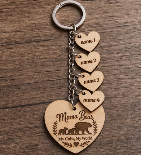 Personalised wooden heart - wooden,