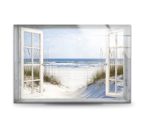 Open beach window - open, tempered