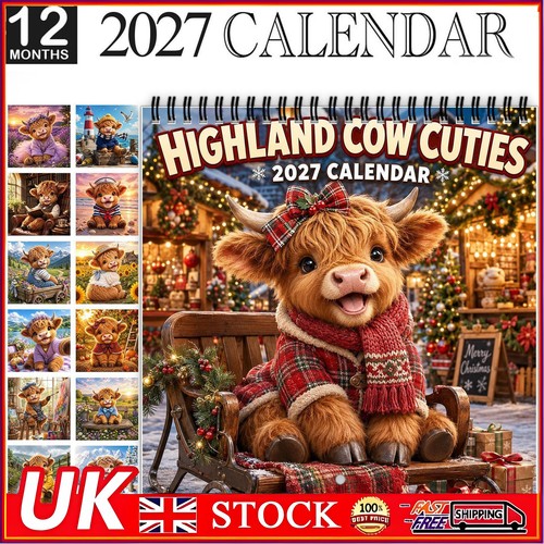 Highland cow calendar 2027 - calendar,