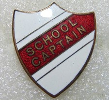 Early Type School Captain Shield Type Enamel Badge c1950's?
