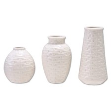 Cream Basket Weave Ceramic