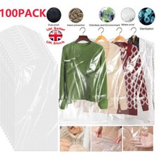 100 Packs Clear Polythene