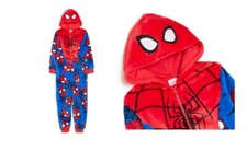 OFFICIAL MARVEL SPIDERMAN Boys Girls Kids Fleece Sleepsuit Pyjamas Age 6-7