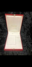 C005 Vintage Cartier   Santos Bracelet Paris Red Box Leather Jewellery CO456