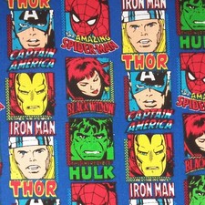 Marvel Comics Cotton Fabric Hulk Thor Iron man Captain America per 50cm C3