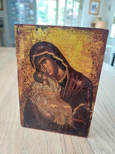 Vintage byzantine madonna - byzantine,