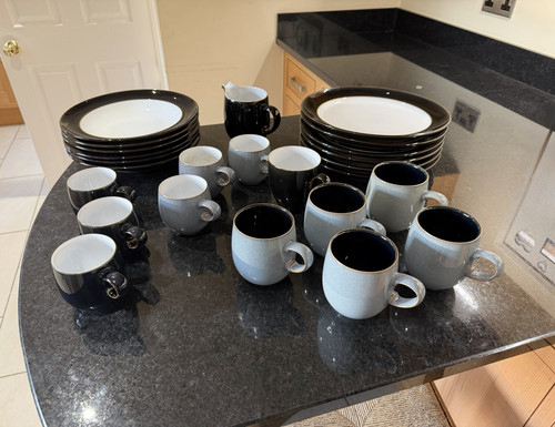Black silver denby solid - black,