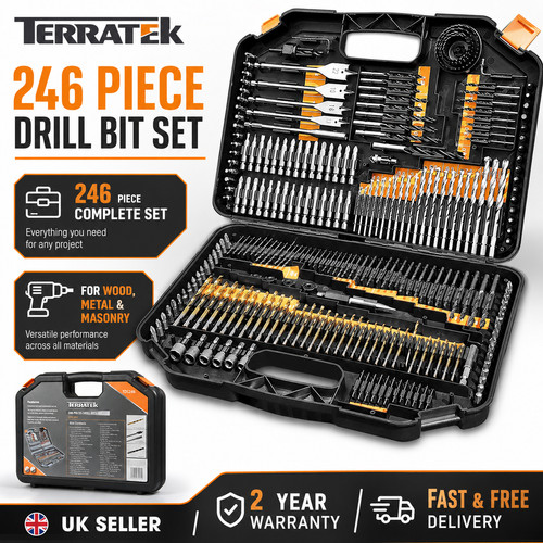 Terratek 246pc hss drill bit - terratek,