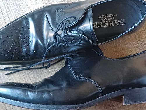 Barker black leather shoes - barker, sz