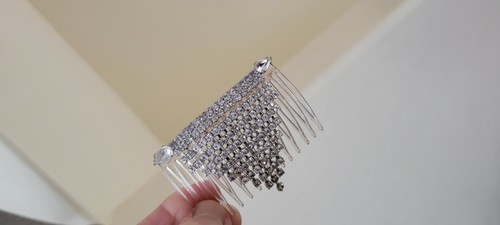 Vtg art deco clear rhinestone - art,