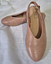 M&D Sling Back Flats Blush Moc