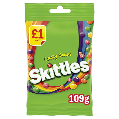 Skittles crazy sours - crazy, bag