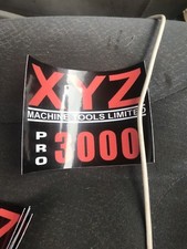 Xyz Pro 3000 Cnc Milling Machine Decal Part Int40