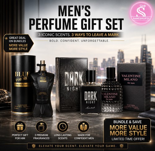 3x100ml eau perfume for men - eau,