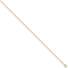 9ct Gold 1.3mm Figaro Chain