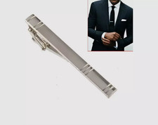 Silver Formal Metal Tie Clip