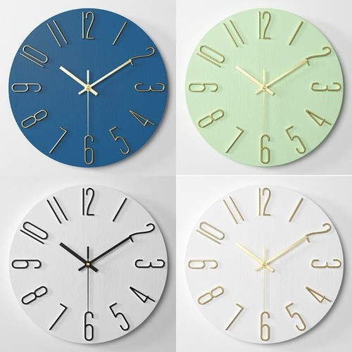 Wall clock silent 30cm round - wall,
