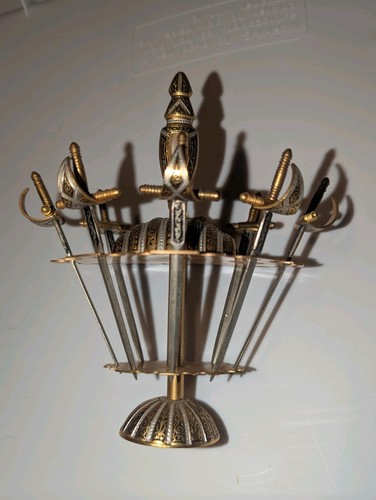 Toledo brass sword holder - brass,