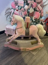Pink Rocking Horse Christmas Decorations