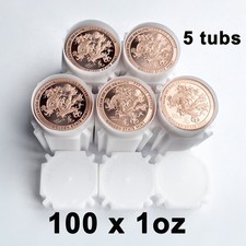 100 x 1oz Copper Rounds Chinese Zodiac Year of The Dragon Coins Lunar GSM Bulk