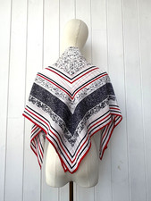 Vintage JAEGER Logo Silk  hand rolled hem made in Italy 88 cm