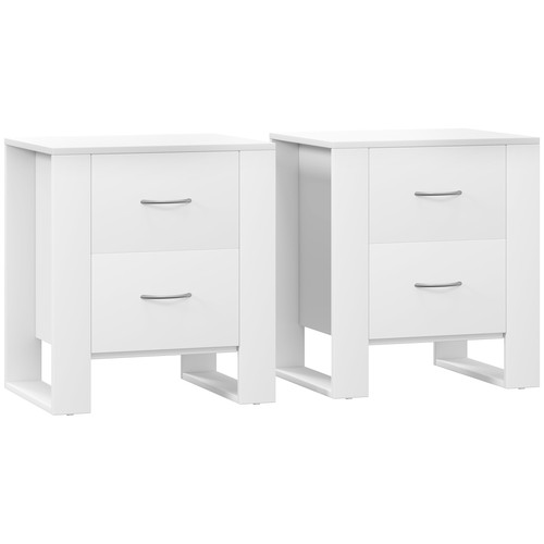 Homcom drawer boxy bedside - drawer,