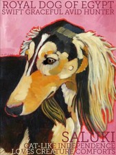Saluki dog portrait fridge - -,