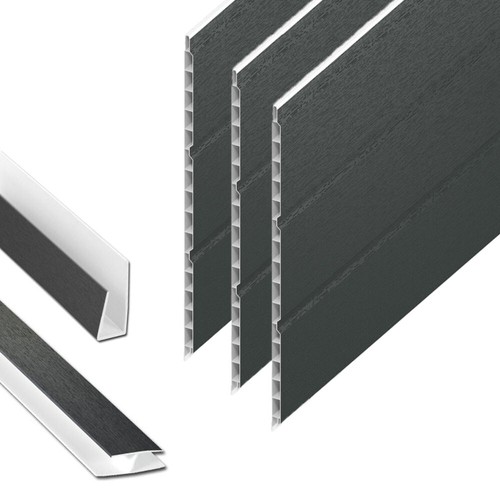Hollow soffit board - board, grey