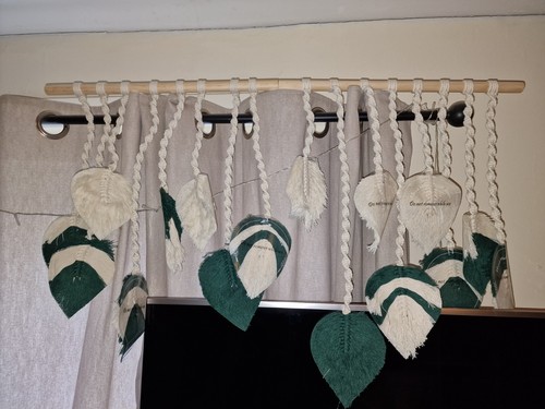 Macrame leaf wall - macrame, hanging