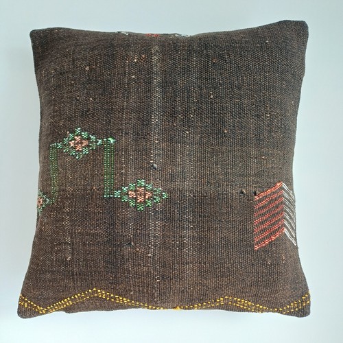 Moroccan cactus silk cushion - cactus,