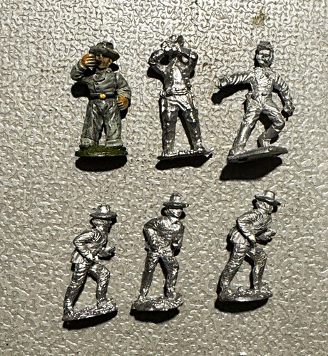 28mm metal acw officers - metal,