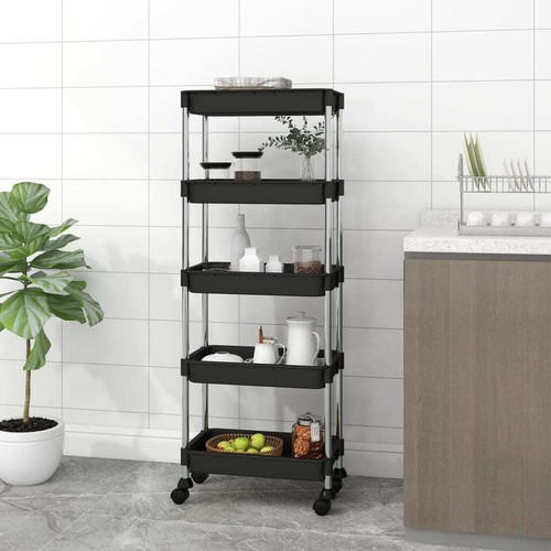 Tier kitchen trolley black - kitchen,