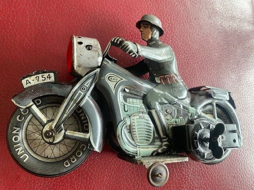Tin toy motorcycle - toy, arnold